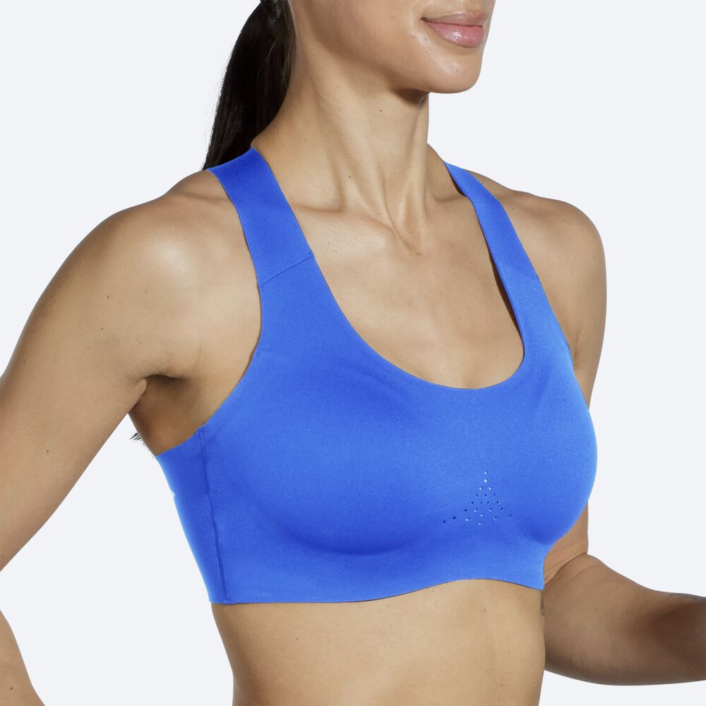 Sujetadores Deportivos Brooks Dare Crossback Run Bra 2.0 Mujer Azules/Doradas | CR26471