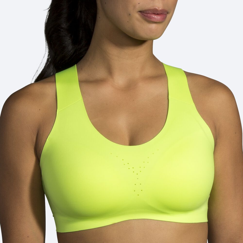 Sujetadores Deportivos Brooks Dare Crossback Run Bra Mujer Amarillo | CR37518