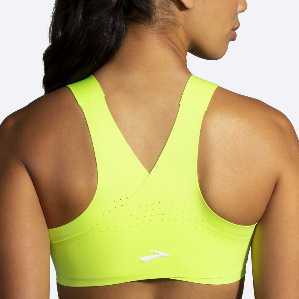 Sujetadores Deportivos Brooks Dare Crossback Run Bra Mujer Amarillo | CR37518