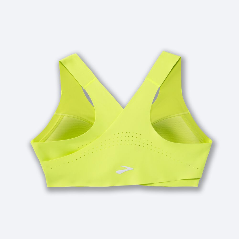 Sujetadores Deportivos Brooks Dare Crossback Run Bra Mujer Amarillo | CR37518