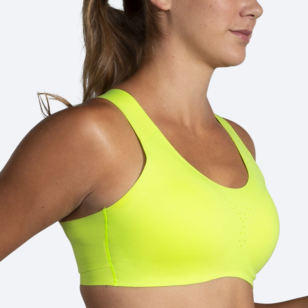 Sujetadores Deportivos Brooks Dare Crossback Run Bra Mujer Amarillo | CR37518