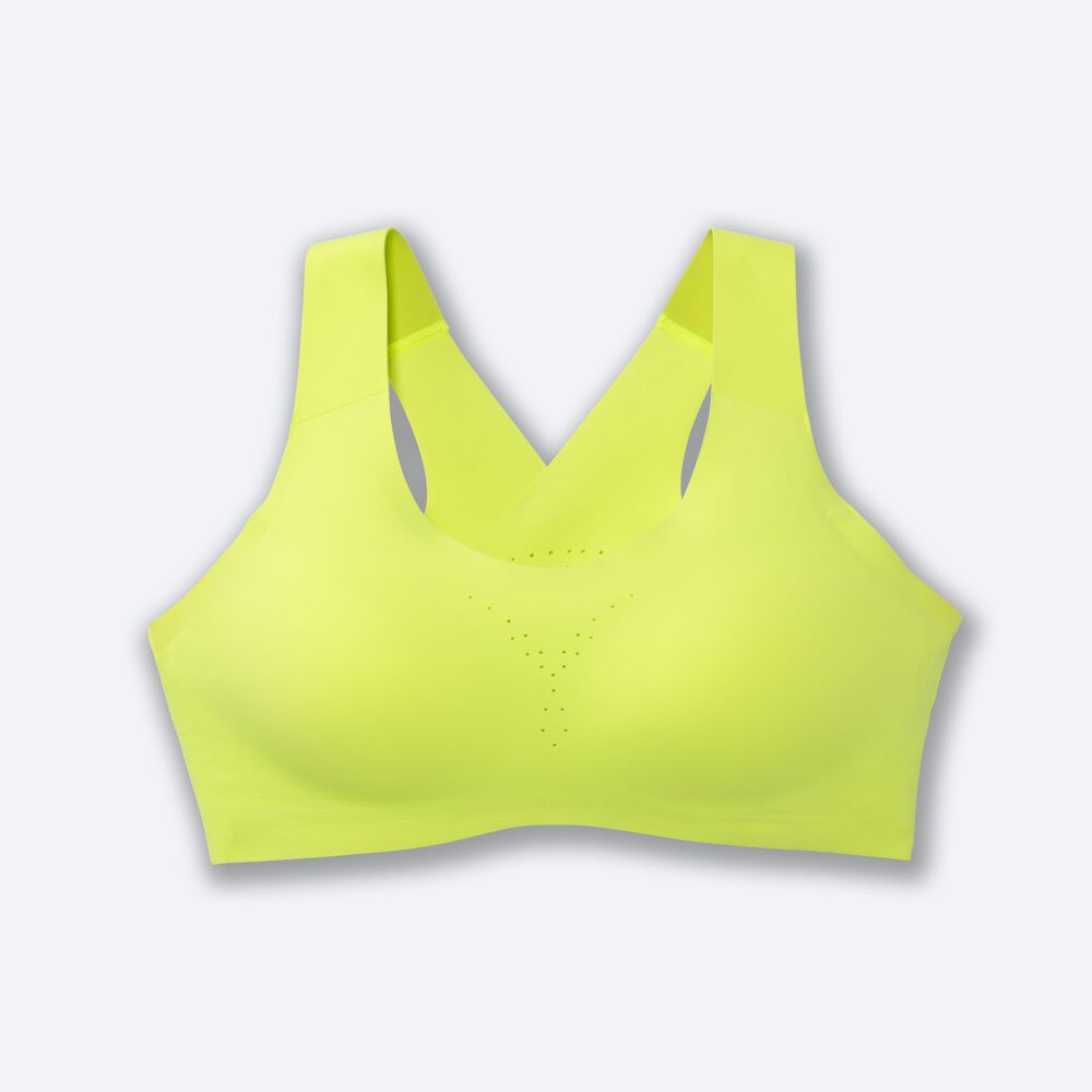 Sujetadores Deportivos Brooks Dare Crossback Run Bra Mujer Amarillo | CR37518