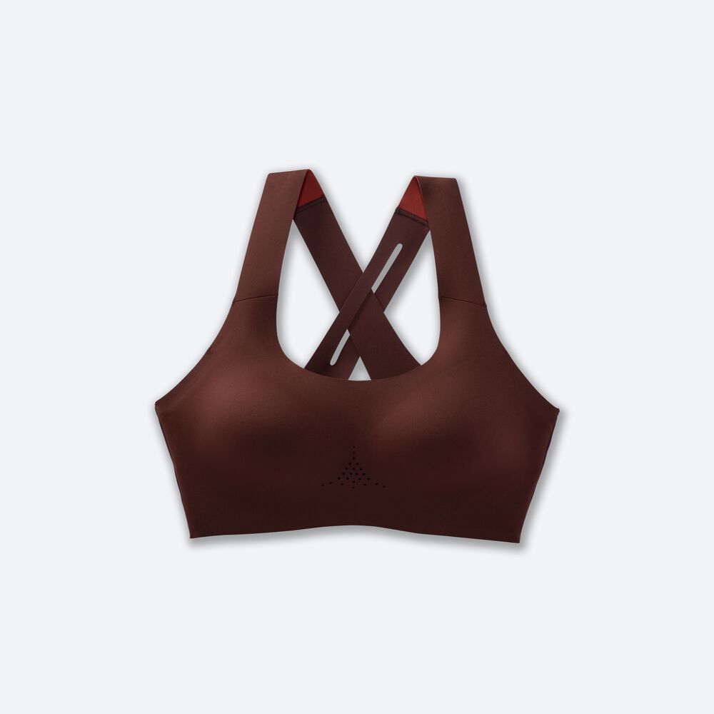 Sujetadores Deportivos Brooks Dare Crossback Run Bra 2.0 Mujer Chocolate/Cobra | CR50934