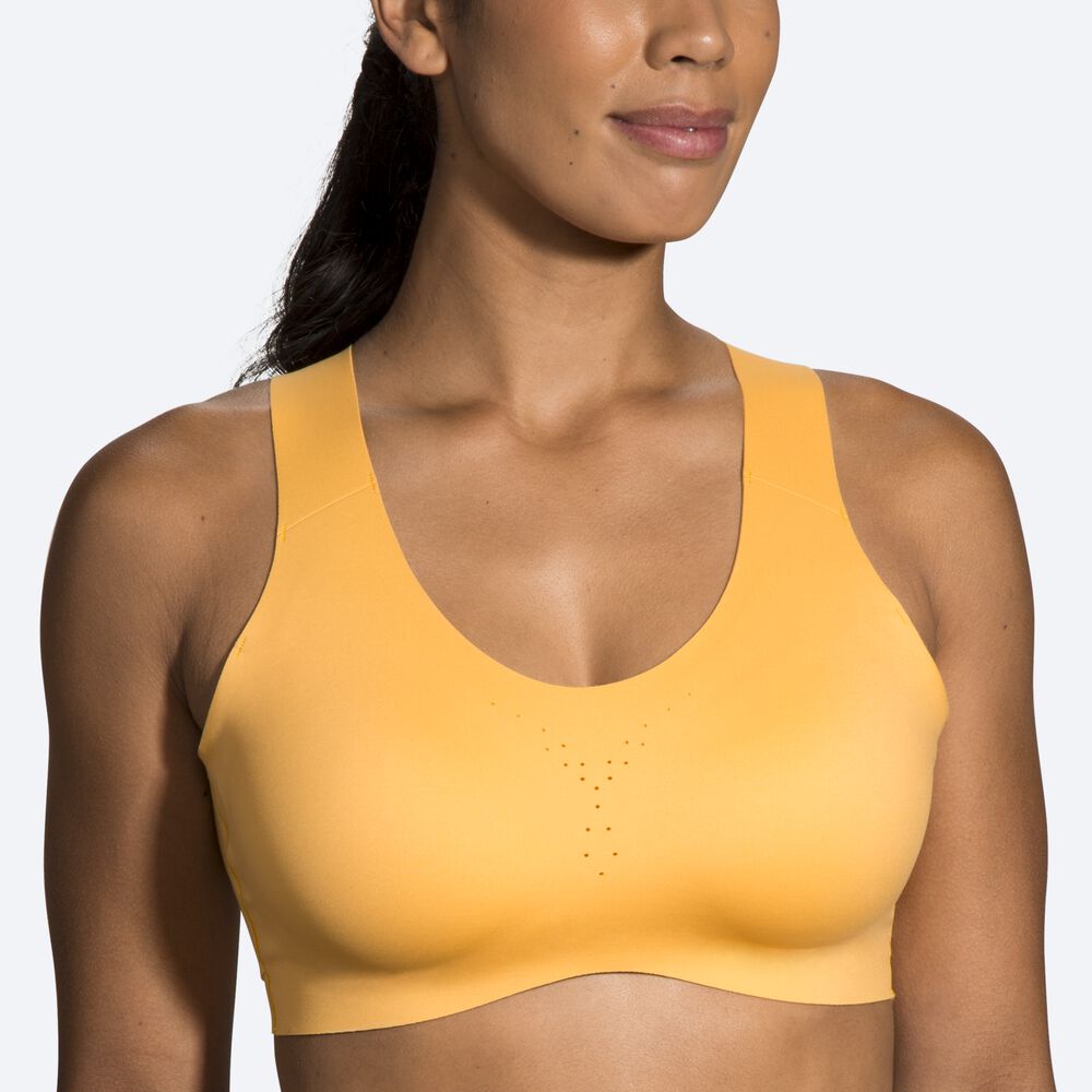 Sujetadores Deportivos Brooks Dare Crossback Run Bra Mujer Amarillo | CR82136