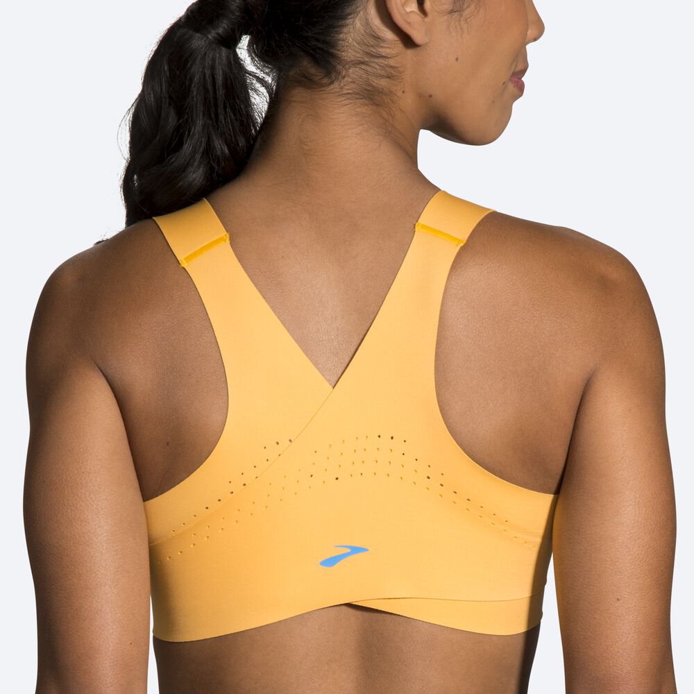 Sujetadores Deportivos Brooks Dare Crossback Run Bra Mujer Amarillo | CR82136