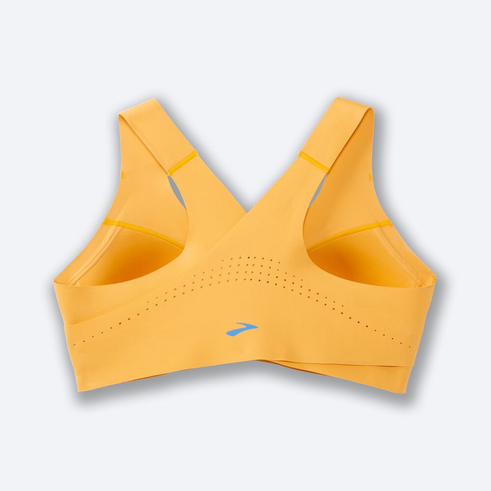 Sujetadores Deportivos Brooks Dare Crossback Run Bra Mujer Amarillo | CR82136