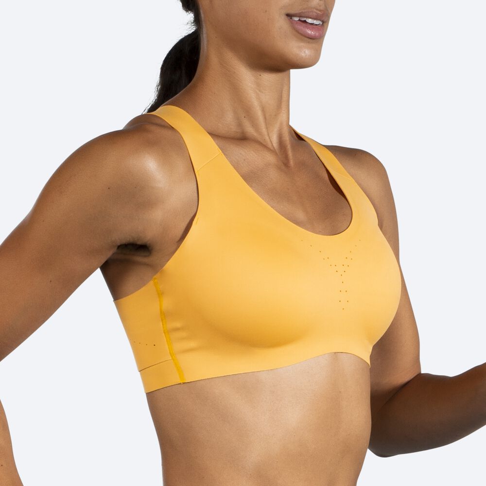 Sujetadores Deportivos Brooks Dare Crossback Run Bra Mujer Amarillo | CR82136