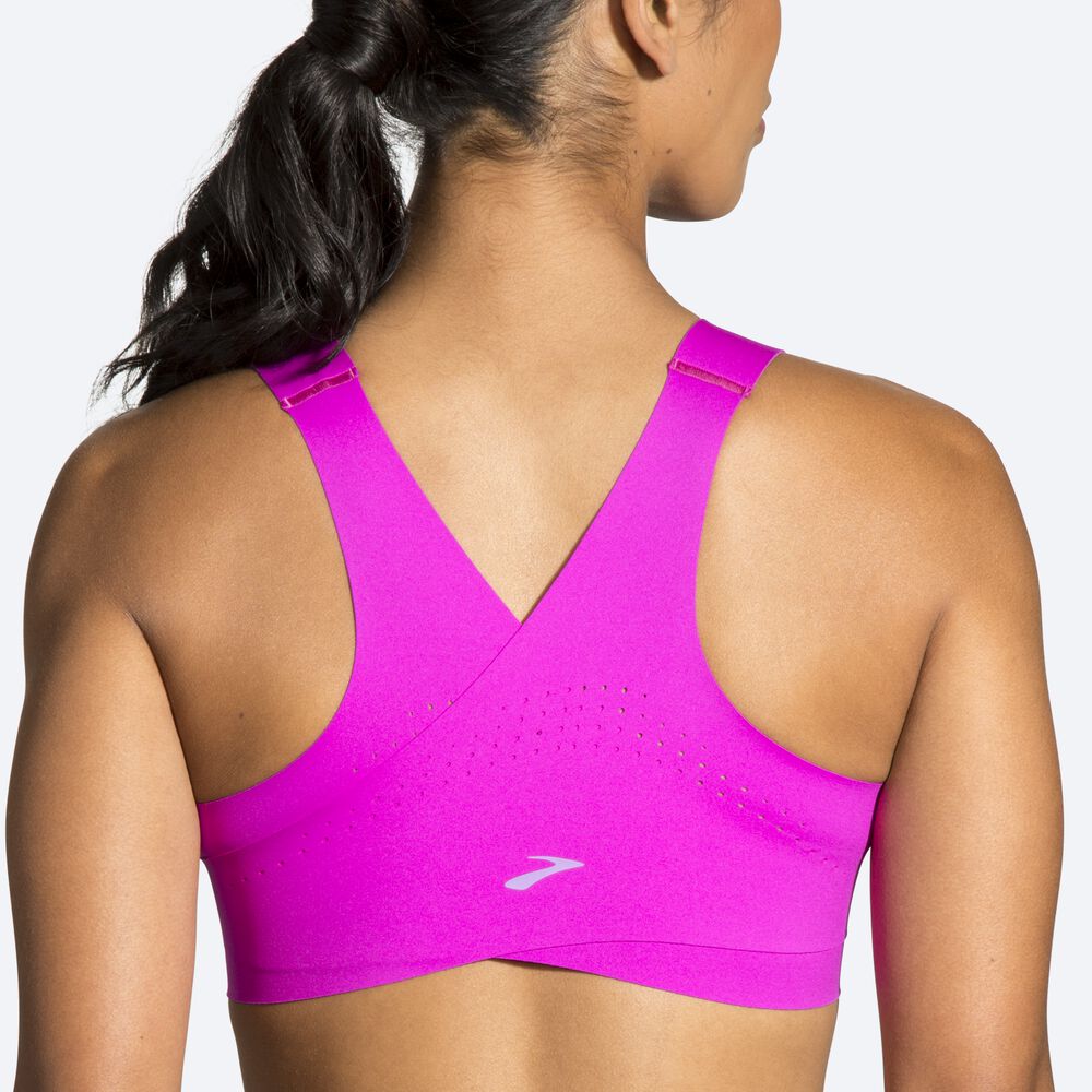 Sujetadores Deportivos Brooks Dare Crossback Run Bra Mujer Rosas/Moradas | CR91845