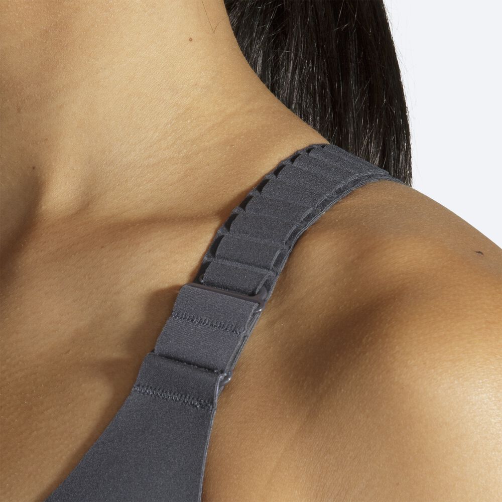 Sujetadores Deportivos Brooks Dare Racerback Run Bra 2.0 Mujer Gris | CR45192