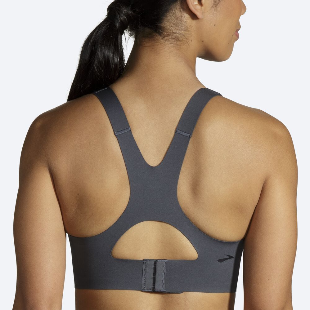 Sujetadores Deportivos Brooks Dare Racerback Run Bra 2.0 Mujer Gris | CR45192