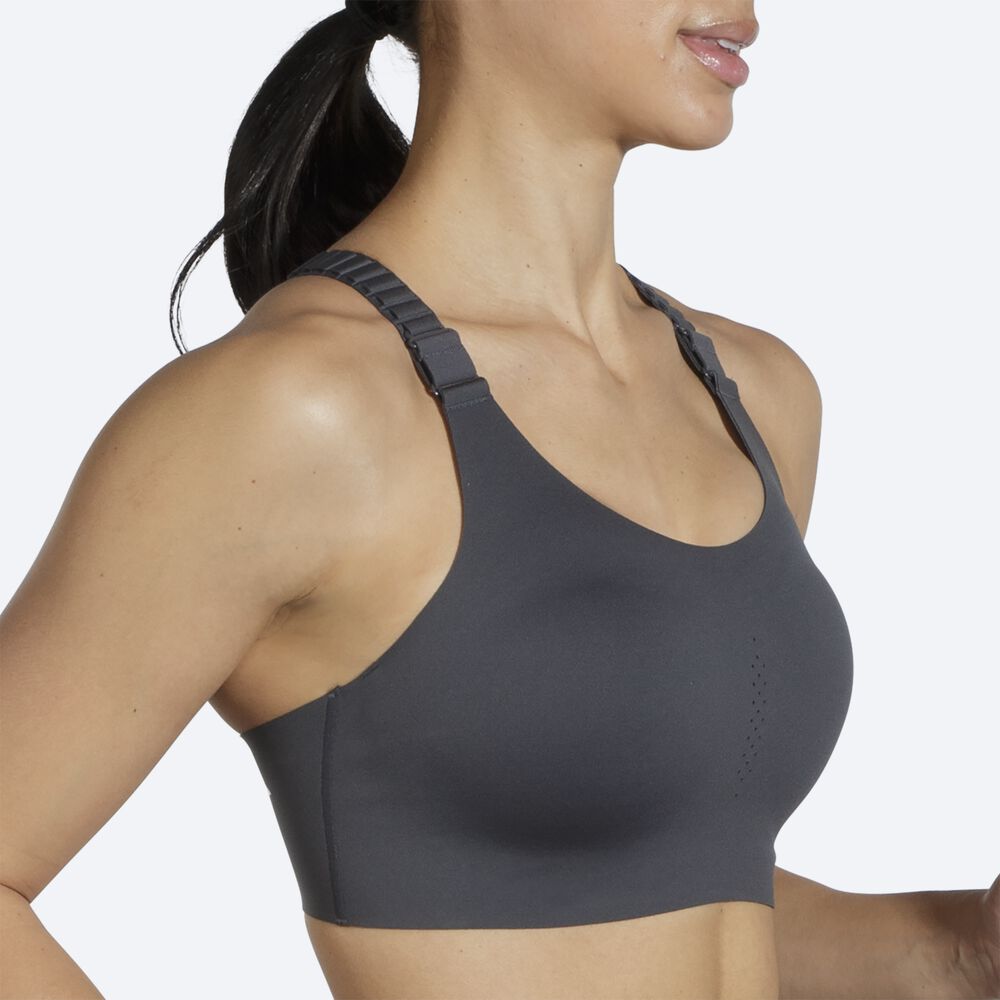 Sujetadores Deportivos Brooks Dare Racerback Run Bra 2.0 Mujer Gris | CR45192