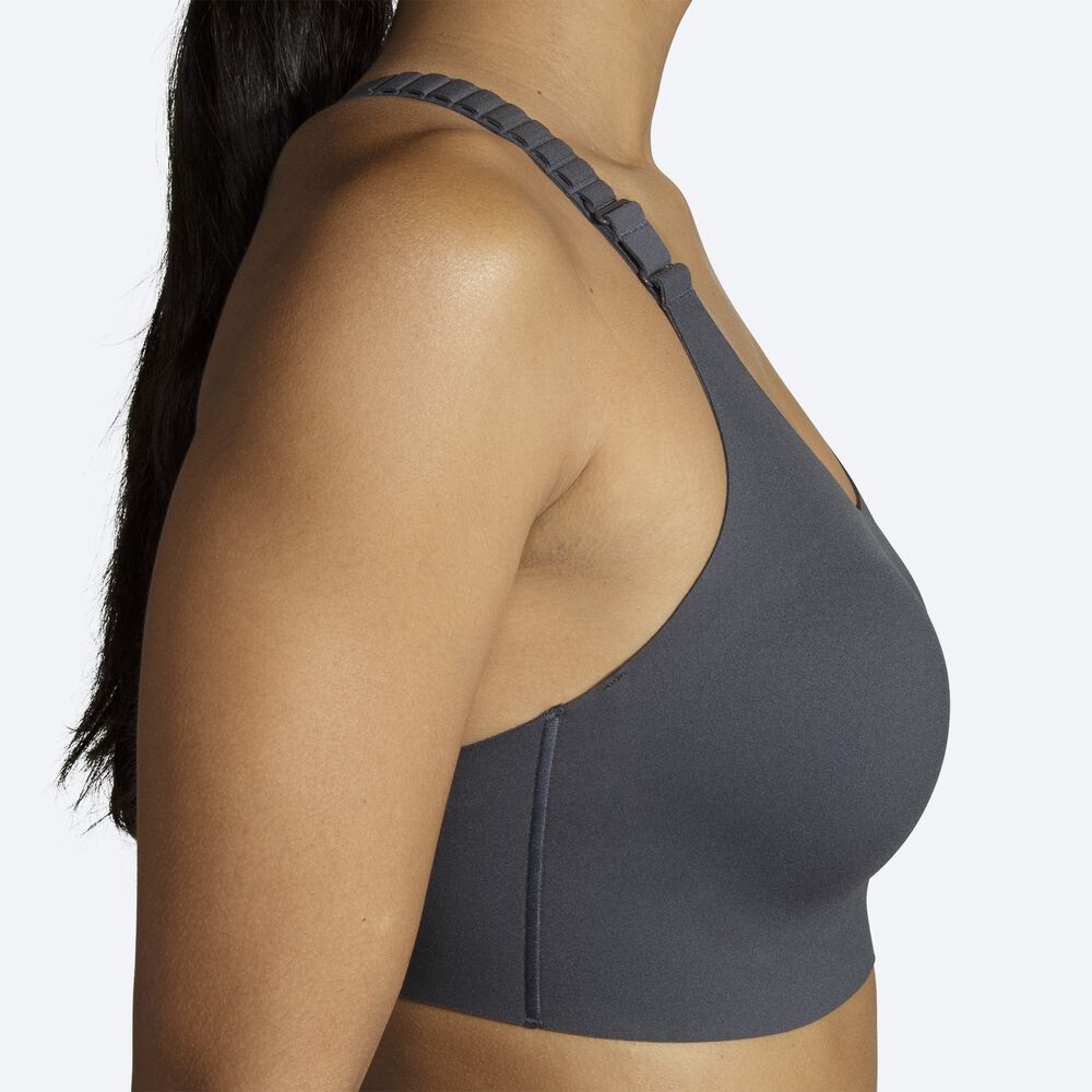 Sujetadores Deportivos Brooks Dare Racerback Run Bra 2.0 Mujer Gris | CR45192