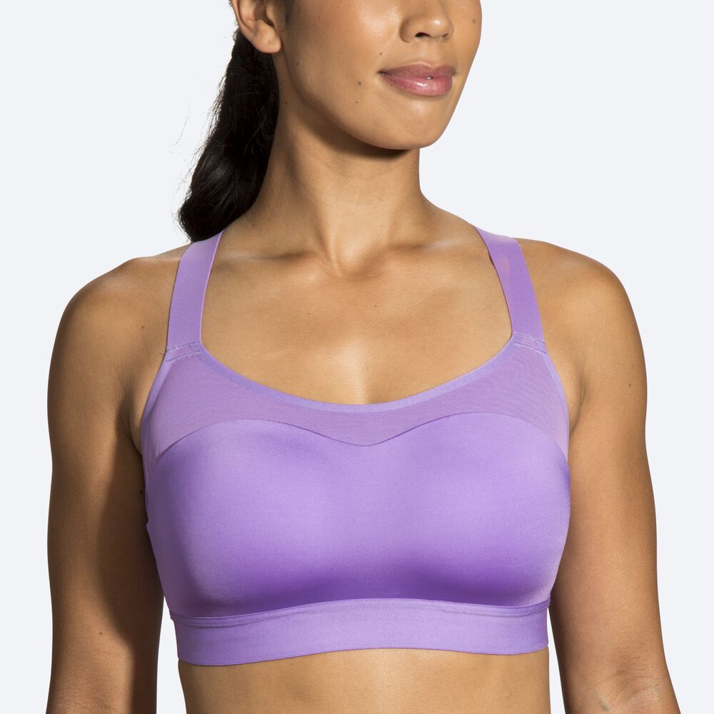 Sujetadores Deportivos Brooks Dare Racerback Run Bra Mujer Moradas | CR69231