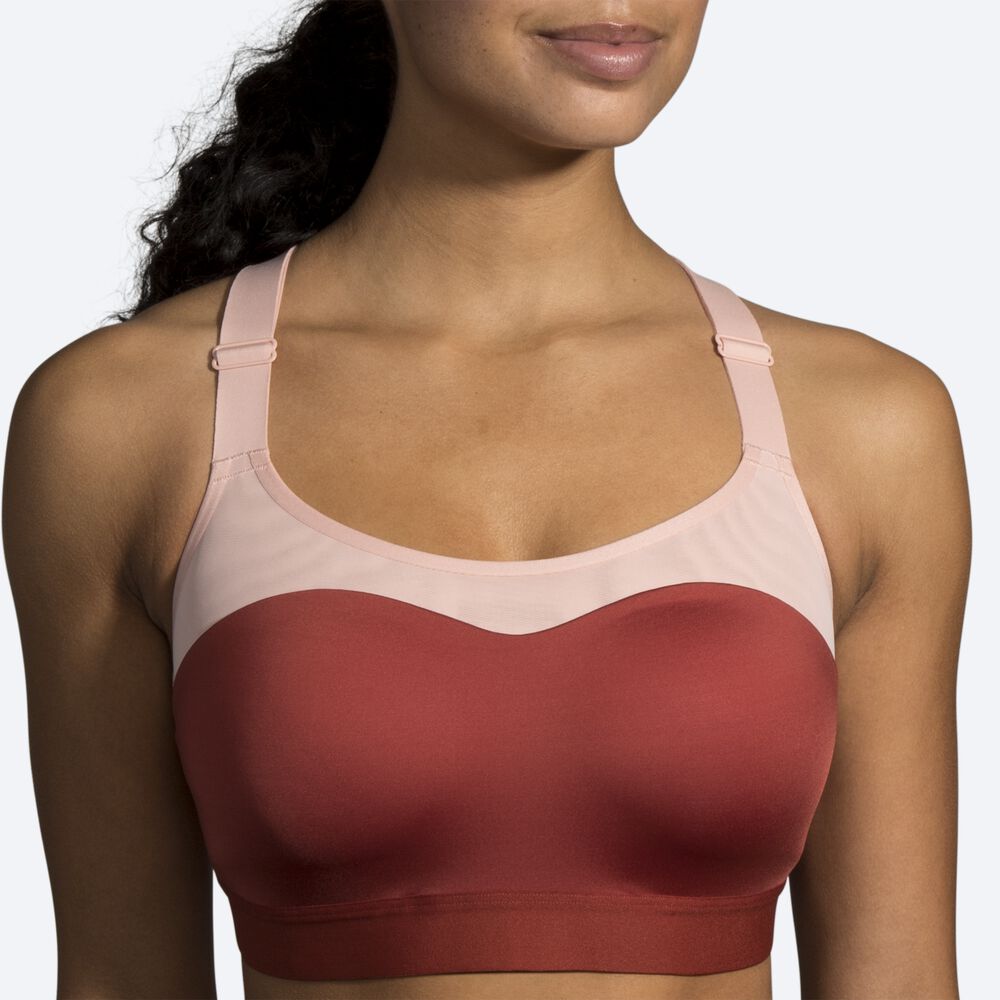 Sujetadores Deportivos Brooks Dare Racerback Run Bra Mujer Rosas | CR76238