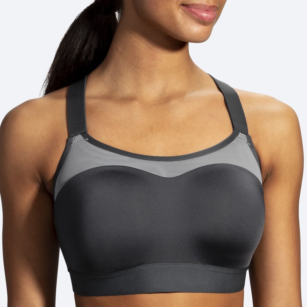 Sujetadores Deportivos Brooks Dare Racerback Run Bra Mujer Gris | CR80957