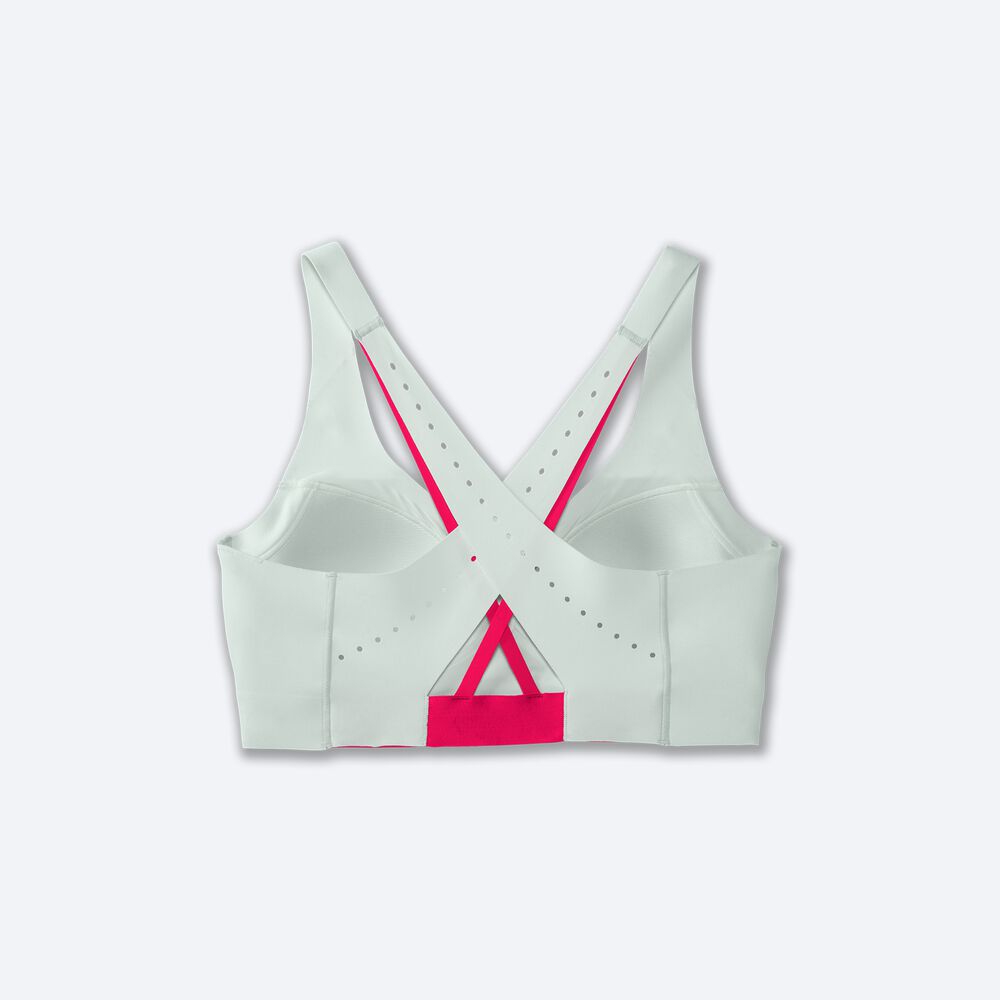 Sujetadores Deportivos Brooks Dare Strappy Run Bra 2.0 Mujer Verde Menta/Rosas | CR04381