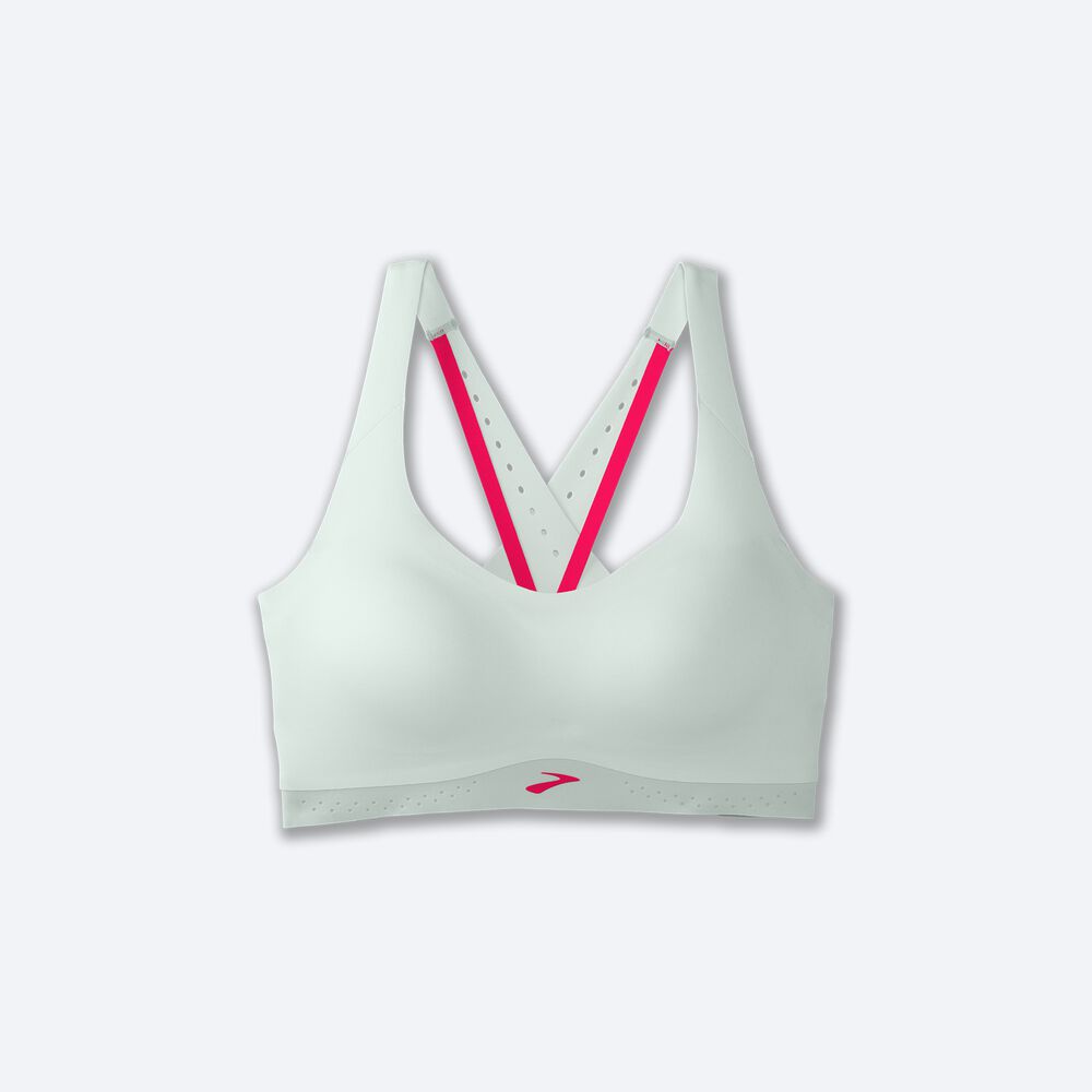 Sujetadores Deportivos Brooks Dare Strappy Run Bra 2.0 Mujer Verde Menta/Rosas | CR04381