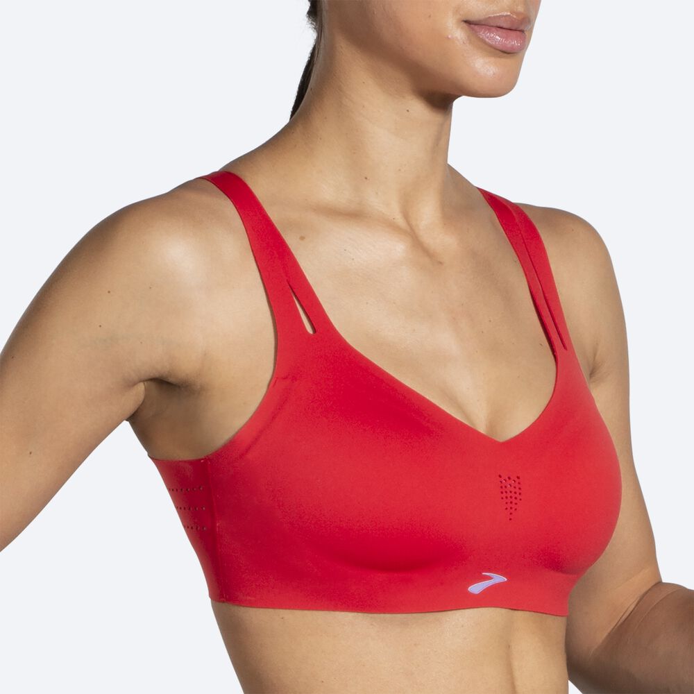 Sujetadores Deportivos Brooks Dare Strappy Run Bra Mujer Rojas | CR81062