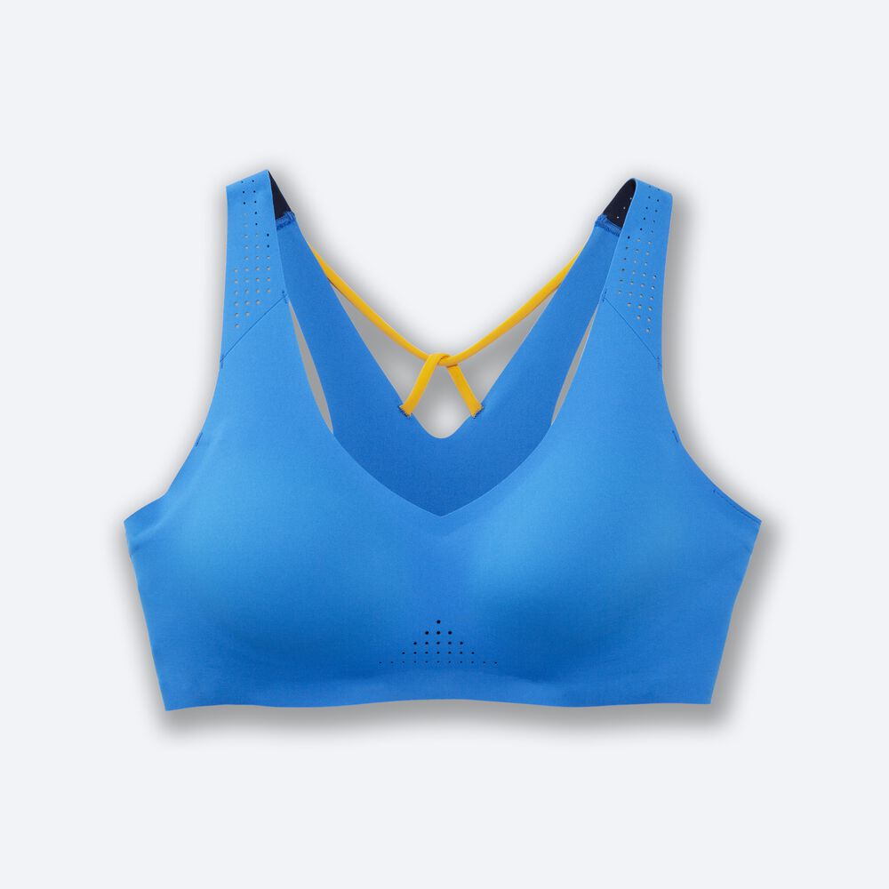 Sujetadores Deportivos Brooks Dare V Neck Run Bra Mujer Azules | CR69173