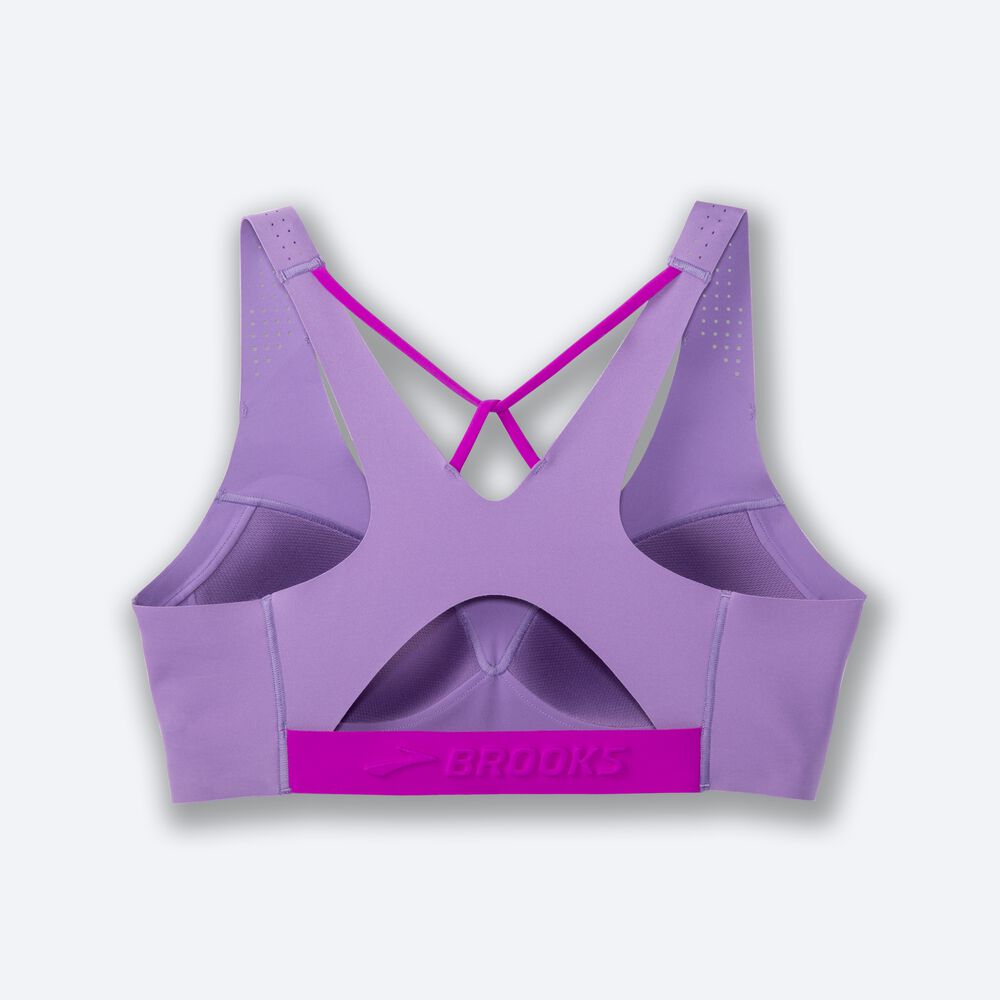 Sujetadores Deportivos Brooks Dare V Neck Run Bra Mujer Moradas | CR95468