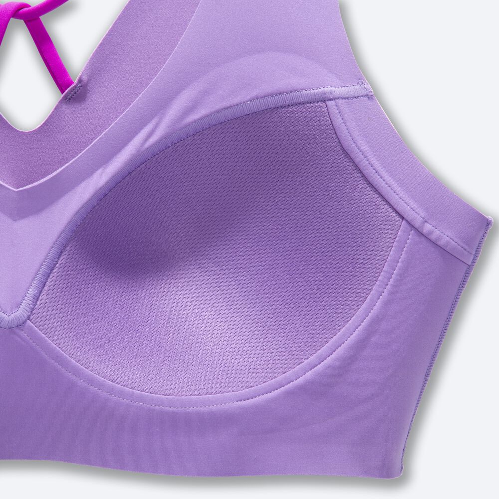 Sujetadores Deportivos Brooks Dare V Neck Run Bra Mujer Moradas | CR95468