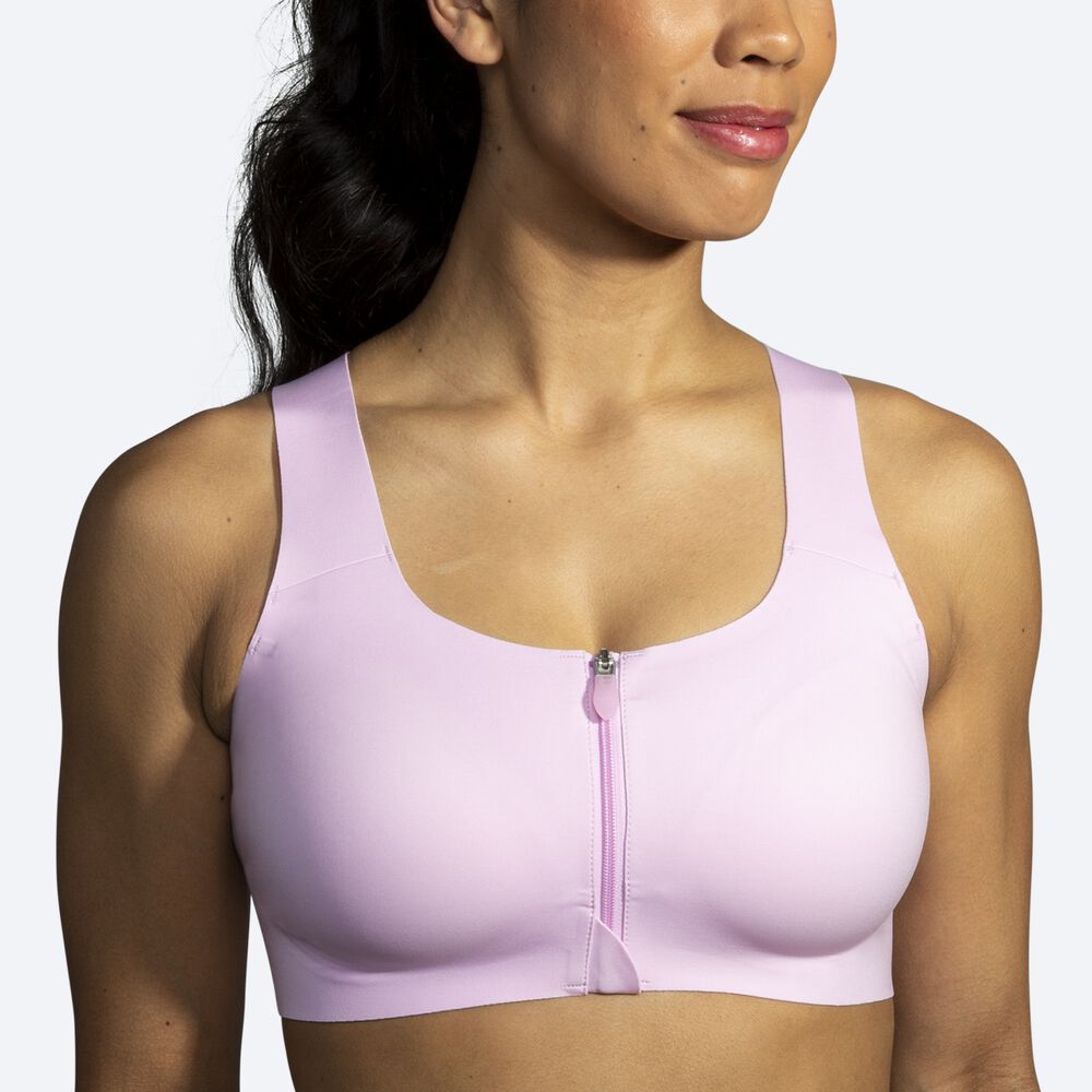 Sujetadores Deportivos Brooks Dare Zip Run Bra Mujer Moradas | CR05879