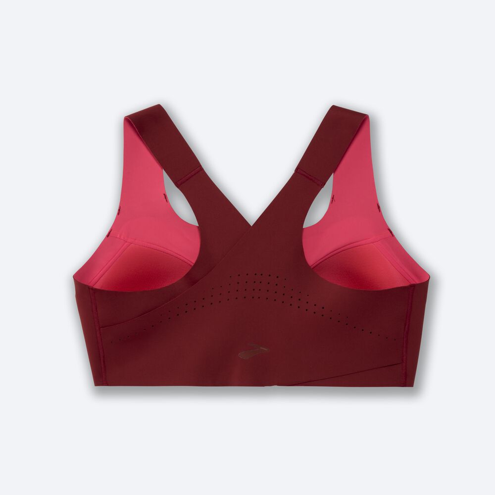 Sujetadores Deportivos Brooks Dare Zip Run Bra Mujer Rojas | CR06382