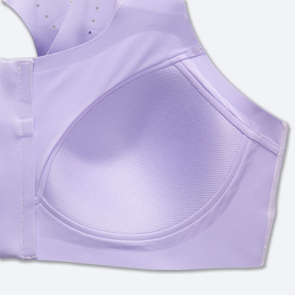 Sujetadores Deportivos Brooks Dare Zip Run Bra 2.0 Mujer Moradas Gris | CR40586