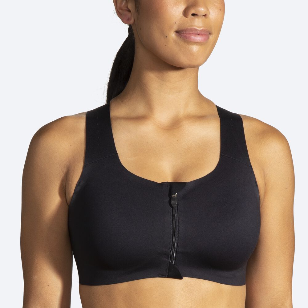 Sujetadores Deportivos Brooks Dare Zip Run Bra 2.0 Mujer Negras | CR76831