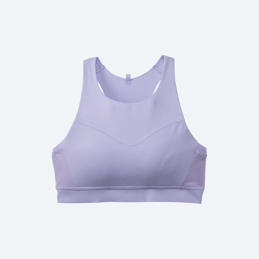 Sujetadores Deportivos Brooks Drive 3 Pocket Run Bra Mujer Moradas Gris | CR50341