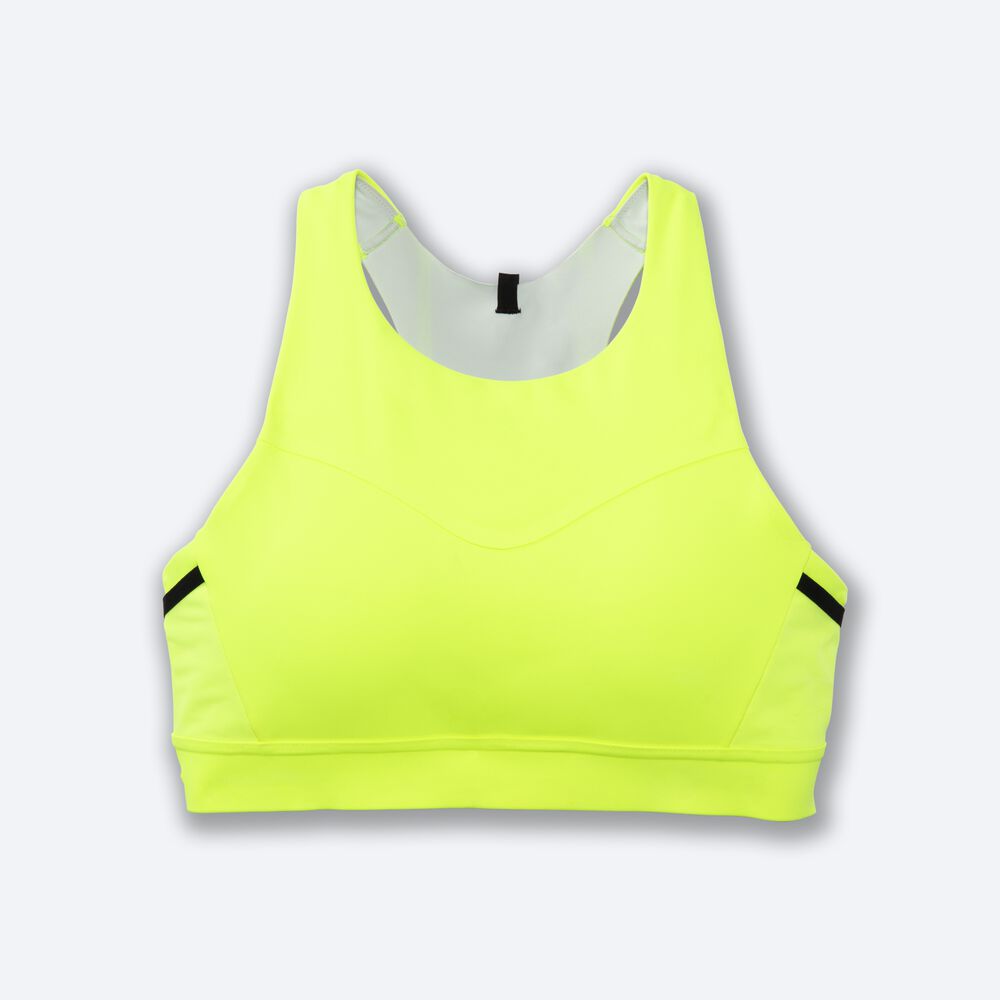 Sujetadores Deportivos Brooks Drive 3 Pocket Run Bra Mujer Amarillo | CR86549