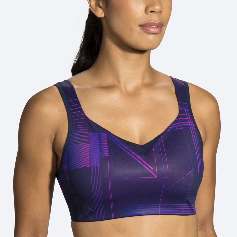 Sujetadores Deportivos Brooks Drive Convertible Run Bra Mujer Azul Marino | CR45718