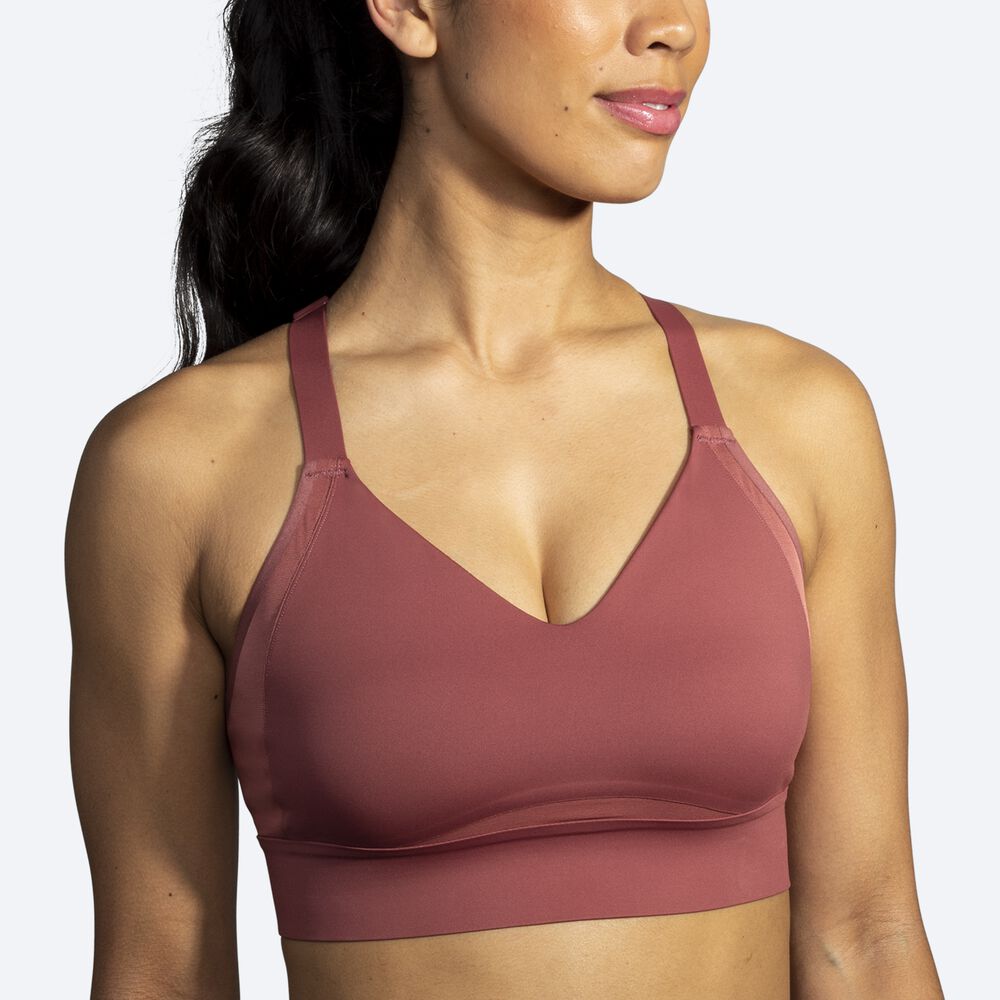 Sujetadores Deportivos Brooks Drive Interlace Run Bra Mujer Terracotta | CR12076