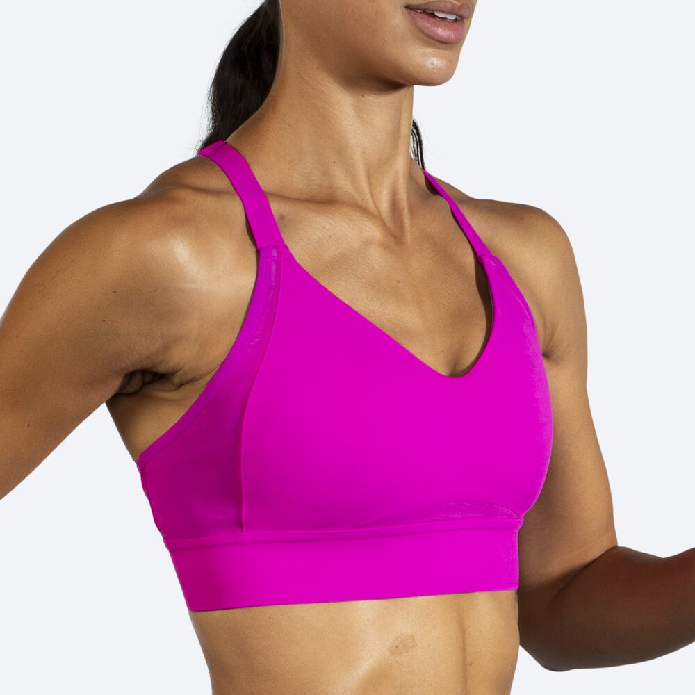 Sujetadores Deportivos Brooks Drive Interlace Run Bra Mujer Rosas/Moradas | CR50326