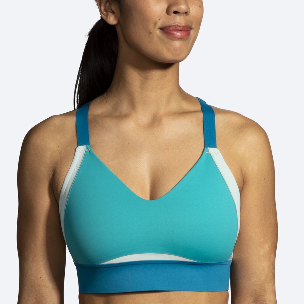 Sujetadores Deportivos Brooks Drive Interlace Run Bra Mujer Verde/Verde Claro Menta | CR76328