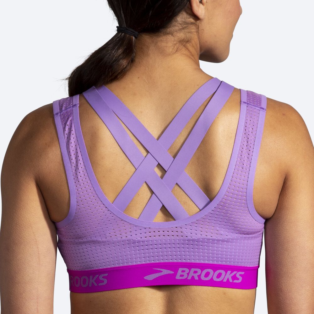 Sujetadores Deportivos Brooks Drive Mesh Run Bra Mujer Moradas | CR09572