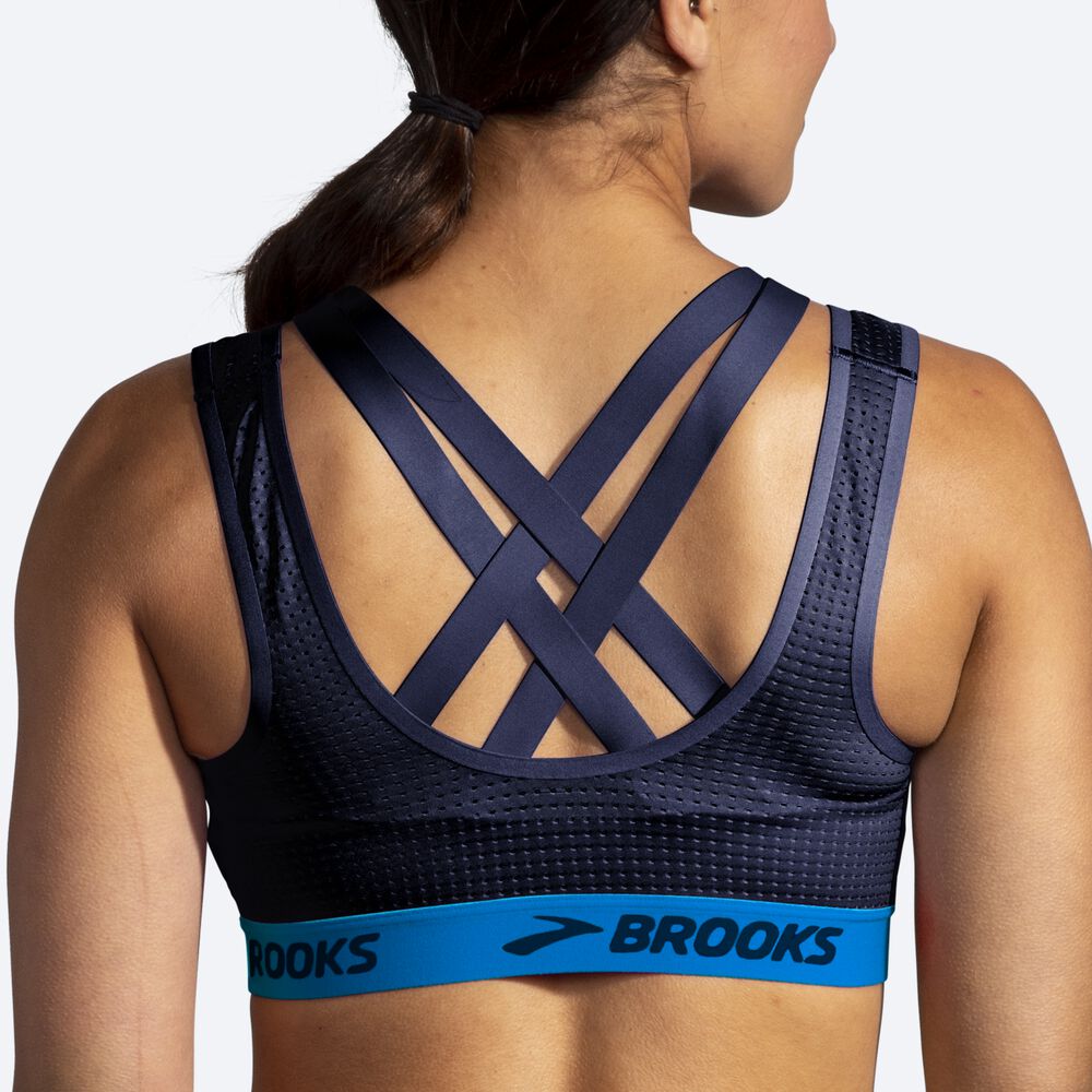 Sujetadores Deportivos Brooks Drive Mesh Run Bra Mujer Azul Marino/Azules | CR13524