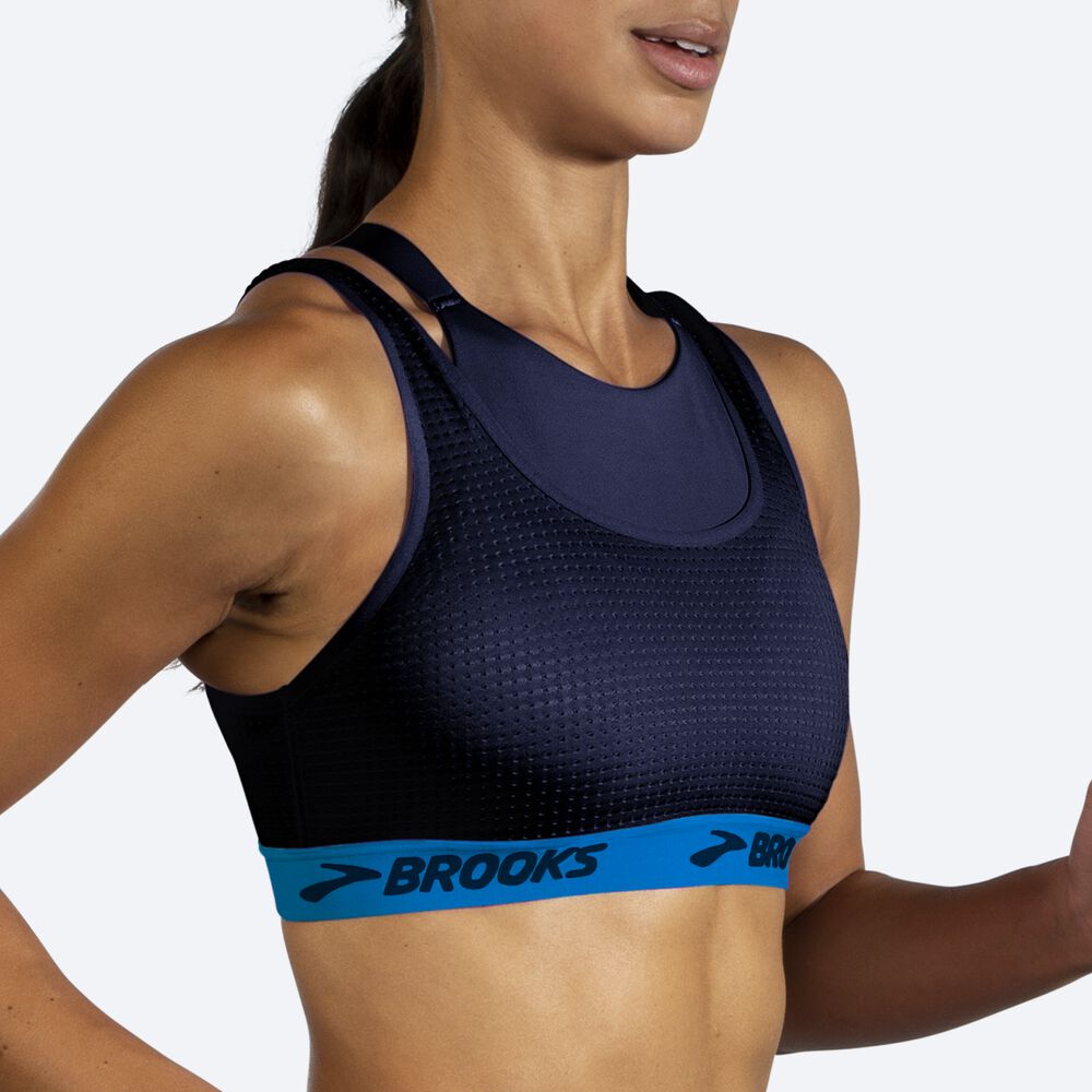 Sujetadores Deportivos Brooks Drive Mesh Run Bra Mujer Azul Marino/Azules | CR13524