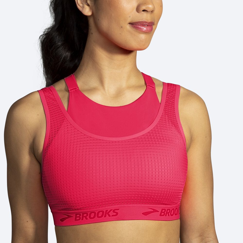 Sujetadores Deportivos Brooks Drive Mesh Run Bra Mujer Rosas | CR78546