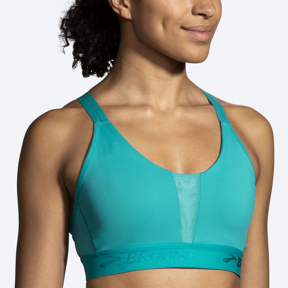 Sujetadores Deportivos Brooks Drive Plunge Run Bra 2.0 Mujer Verde | CR37609