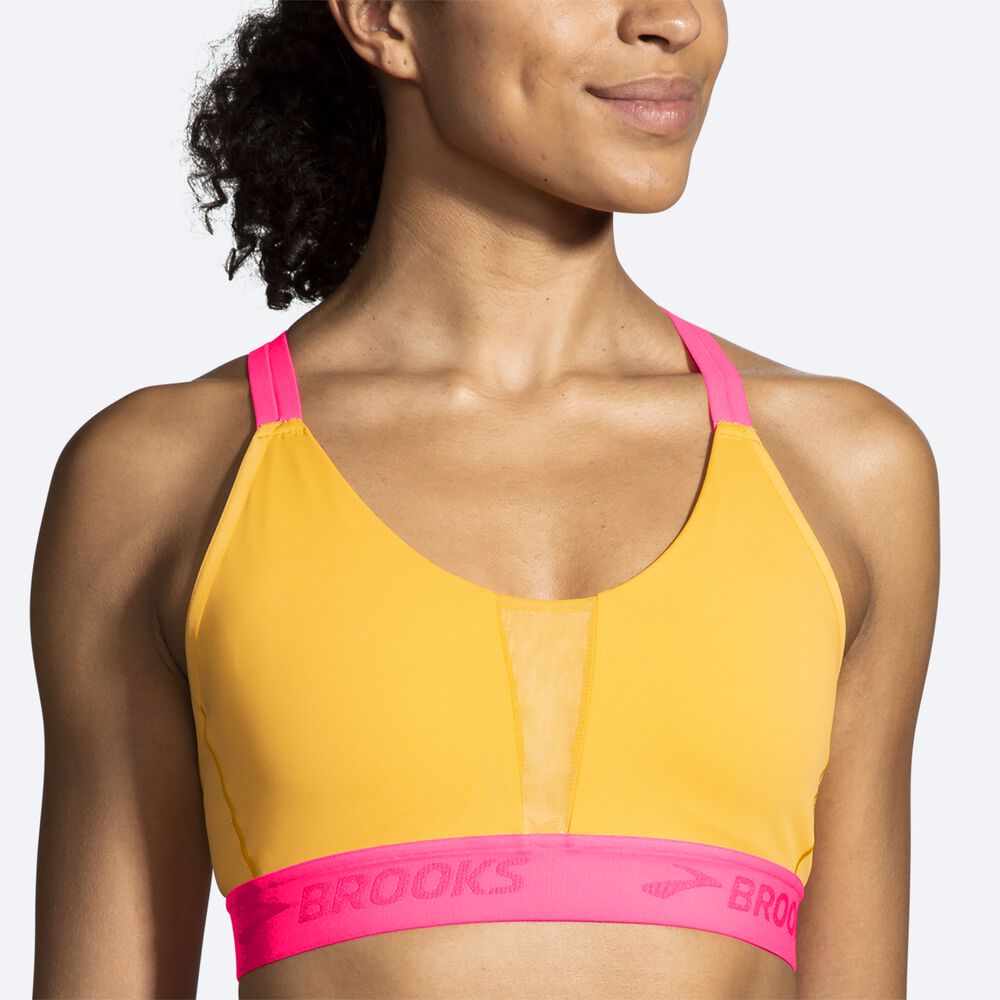 Sujetadores Deportivos Brooks Drive Plunge Run Bra 2.0 Mujer Naranjas/Rosas | CR46782