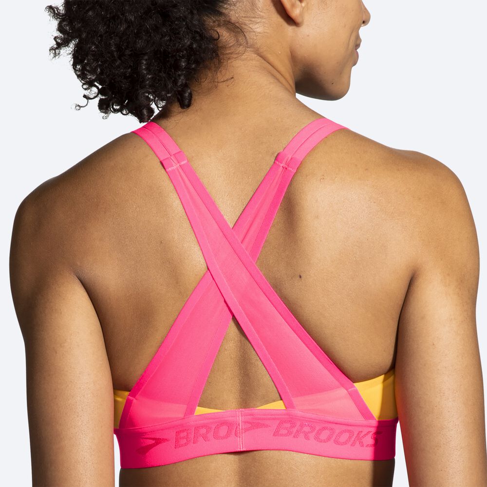 Sujetadores Deportivos Brooks Drive Plunge Run Bra 2.0 Mujer Naranjas/Rosas | CR46782