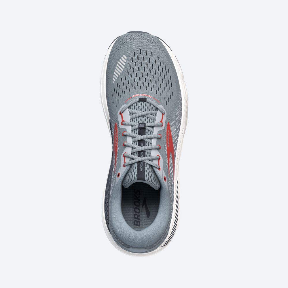 Zapatillas Running Brooks Addiction GTS 15 Hombre Gris/Rojas | CR21386