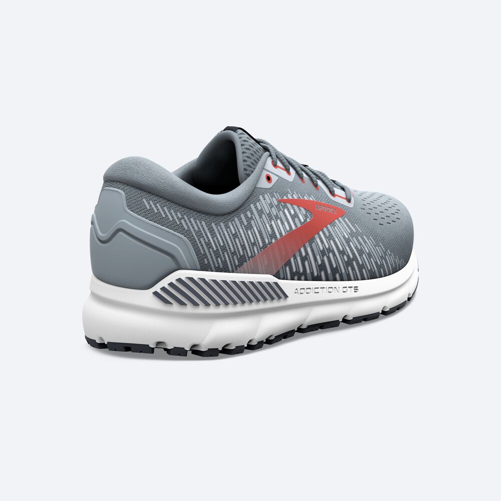 Zapatillas Running Brooks Addiction GTS 15 Hombre Gris/Rojas | CR21386