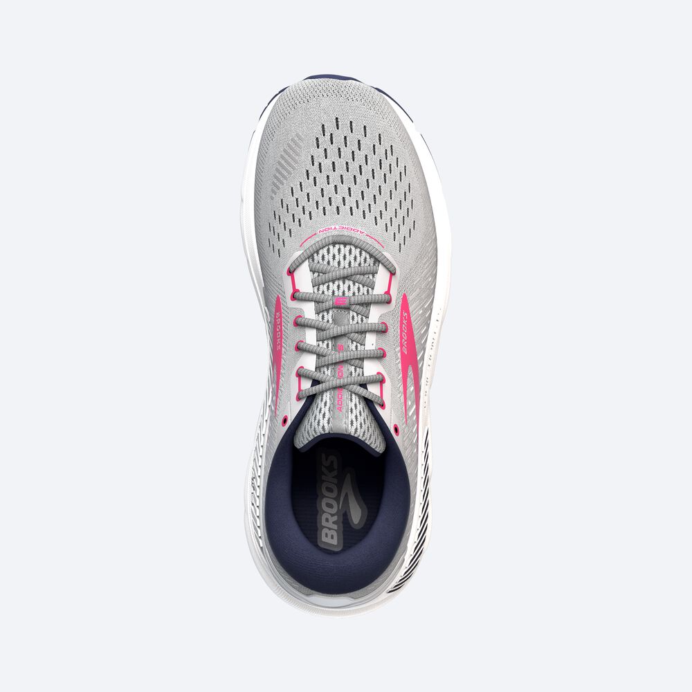 Zapatillas Running Brooks Addiction GTS 15 Mujer Gris/Azul Marino/Rosas | CR32485