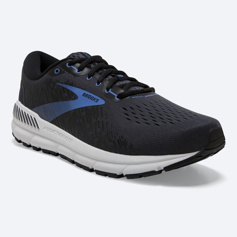 Zapatillas Running Brooks Addiction GTS 15 Hombre Negras/Azules | CR50183