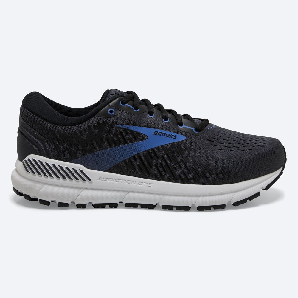 Zapatillas Running Brooks Addiction GTS 15 Hombre Negras/Azules | CR50183