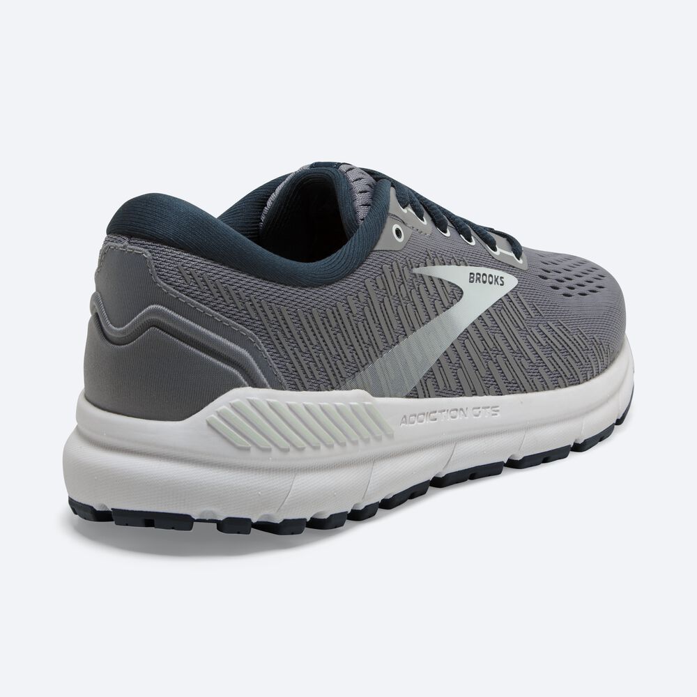 Zapatillas Running Brooks Addiction GTS 15 Mujer Gris/Azul Marino/Turquesa Claro | CR54192