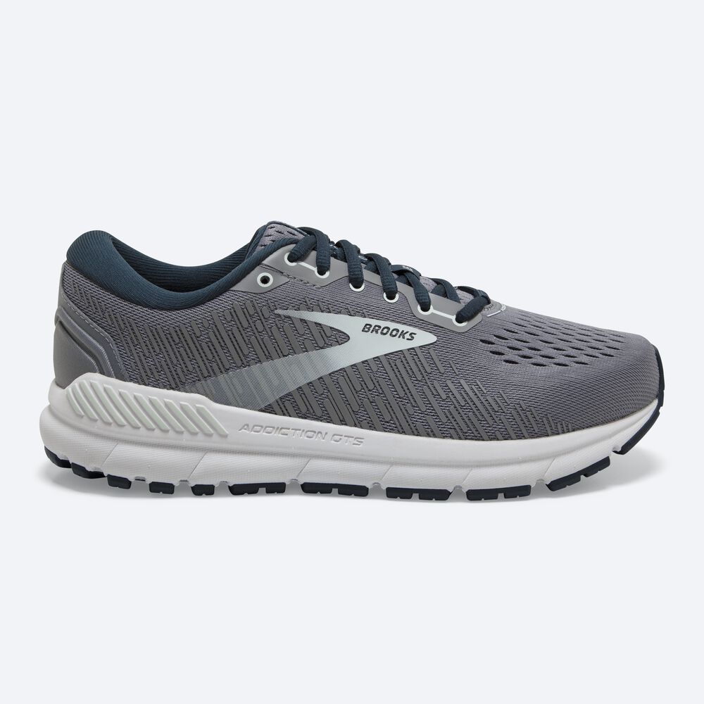 Zapatillas Running Brooks Addiction GTS 15 Mujer Gris/Azul Marino/Turquesa Claro | CR54192