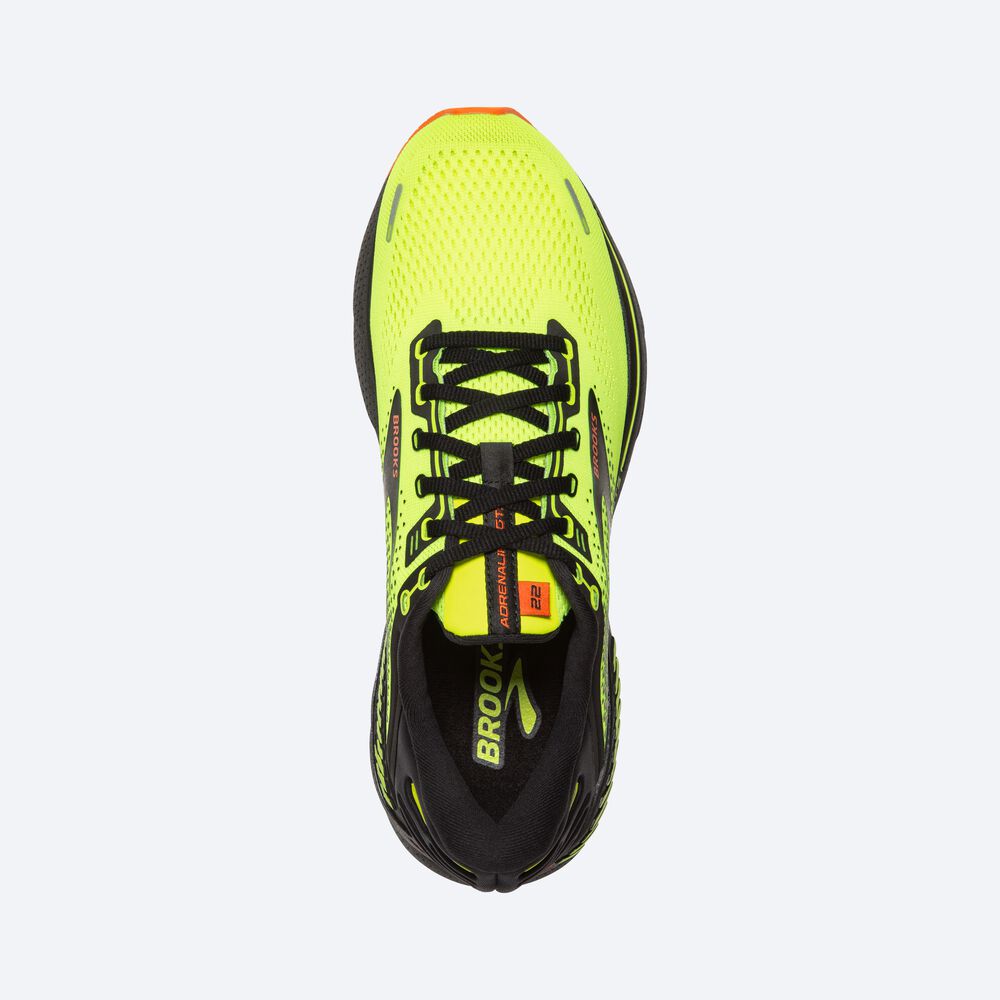 Zapatillas Running Brooks Adrenaline GTS 22 Hombre Amarillo/Negras | CR02187